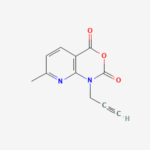 molecular formula C11H8N2O3 B577726 7-Methyl-1-(prop-2-ynyl)-1H-pyrido[2,3-D][1,3]oxazine-2,4-dione CAS No. 1253791-85-3