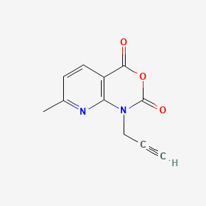 molecular formula C11H8N2O3 B577726 7-Méthyl-1-(prop-2-ynyl)-1H-pyrido[2,3-D][1,3]oxazine-2,4-dione CAS No. 1253791-85-3