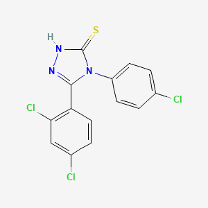 molecular formula C14H8Cl3N3S B5777264 4-(4-chlorophenyl)-5-(2,4-dichlorophenyl)-4H-1,2,4-triazole-3-thiol CAS No. 5865-09-8
