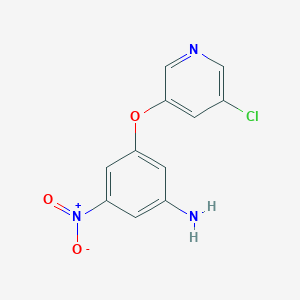 molecular formula C11H8ClN3O3 B5777269 3-[(5-chloro-3-pyridinyl)oxy]-5-nitroaniline 