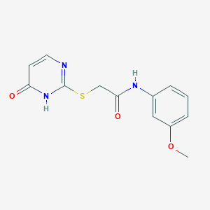 molecular formula C13H13N3O3S B5777274 N-(3-methoxyphenyl)-2-[(6-oxo-1,6-dihydropyrimidin-2-yl)thio]acetamide 
