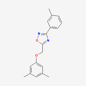molecular formula C18H18N2O2 B5777288 5-[(3,5-dimethylphenoxy)methyl]-3-(3-methylphenyl)-1,2,4-oxadiazole 