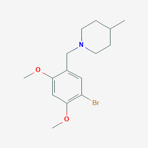 molecular formula C15H22BrNO2 B5777289 1-(5-bromo-2,4-dimethoxybenzyl)-4-methylpiperidine 