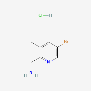 molecular formula C7H10BrClN2 B577735 (5-Bromo-3-methylpyridin-2-YL)methanamine hydrochloride CAS No. 1257535-42-4