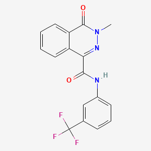 molecular formula C17H12F3N3O2 B5777353 3-methyl-4-oxo-N-[3-(trifluoromethyl)phenyl]-3,4-dihydro-1-phthalazinecarboxamide 