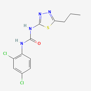 molecular formula C12H12Cl2N4OS B5777365 N-(2,4-dichlorophenyl)-N'-(5-propyl-1,3,4-thiadiazol-2-yl)urea 