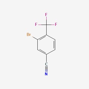 molecular formula C8H3BrF3N B577737 3-Bromo-4-(trifluoromethyl)benzonitrile CAS No. 1212021-55-0