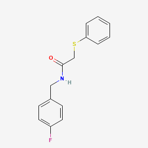 molecular formula C15H14FNOS B5777386 N-(4-fluorobenzyl)-2-(phenylthio)acetamide 