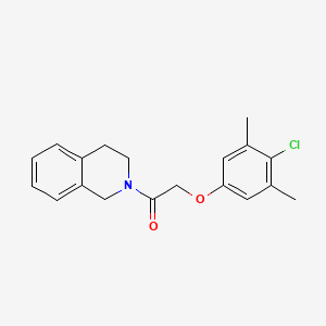 molecular formula C19H20ClNO2 B5777394 2-[(4-chloro-3,5-dimethylphenoxy)acetyl]-1,2,3,4-tetrahydroisoquinoline 