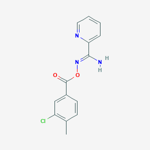 molecular formula C14H12ClN3O2 B5777401 N'-[(3-chloro-4-methylbenzoyl)oxy]-2-pyridinecarboximidamide 
