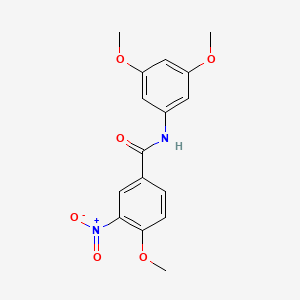 molecular formula C16H16N2O6 B5777421 N-(3,5-dimethoxyphenyl)-4-methoxy-3-nitrobenzamide 