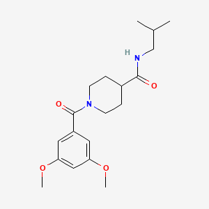 molecular formula C19H28N2O4 B5777433 1-(3,5-dimethoxybenzoyl)-N-isobutyl-4-piperidinecarboxamide 