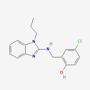 molecular formula C17H18ClN3O B5777439 4-chloro-2-{[(1-propyl-1H-benzimidazol-2-yl)amino]methyl}phenol 