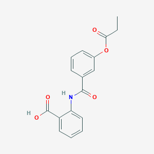 molecular formula C17H15NO5 B5777446 2-{[3-(propionyloxy)benzoyl]amino}benzoic acid 