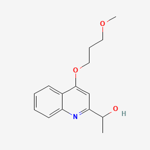 molecular formula C15H19NO3 B577745 1-(4-(3-Methoxypropoxy)quinolin-2-yl)ethanol CAS No. 1242334-51-5