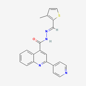 N'-[(3-methyl-2-thienyl)methylene]-2-(4-pyridinyl)-4-quinolinecarbohydrazide