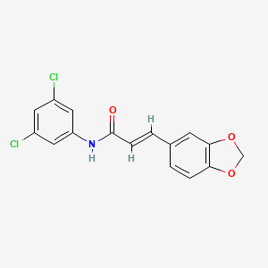 molecular formula C16H11Cl2NO3 B5777459 3-(1,3-benzodioxol-5-yl)-N-(3,5-dichlorophenyl)acrylamide 