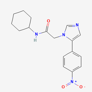 molecular formula C17H20N4O3 B5777473 N-cyclohexyl-2-[5-(4-nitrophenyl)-1H-imidazol-1-yl]acetamide 