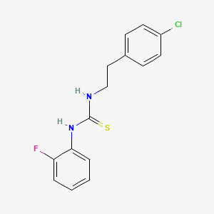 molecular formula C15H14ClFN2S B5777480 N-[2-(4-chlorophenyl)ethyl]-N'-(2-fluorophenyl)thiourea 