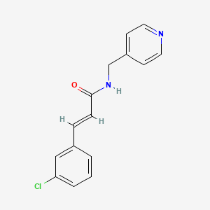 molecular formula C15H13ClN2O B5777485 3-(3-chlorophenyl)-N-(4-pyridinylmethyl)acrylamide 