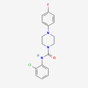 molecular formula C17H17ClFN3O B5777501 N-(2-chlorophenyl)-4-(4-fluorophenyl)-1-piperazinecarboxamide 