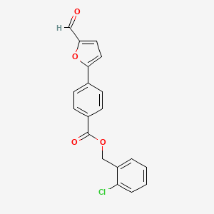 molecular formula C19H13ClO4 B5777515 2-chlorobenzyl 4-(5-formyl-2-furyl)benzoate 