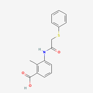 molecular formula C16H15NO3S B5777516 2-methyl-3-{[(phenylthio)acetyl]amino}benzoic acid 