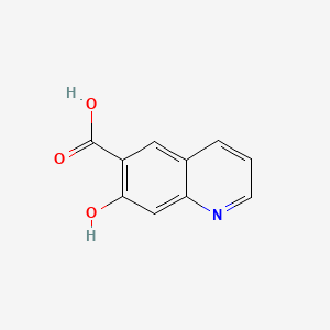 molecular formula C10H7NO3 B577752 7-Hydroxyquinoline-6-carboxylic acid CAS No. 1227608-04-9
