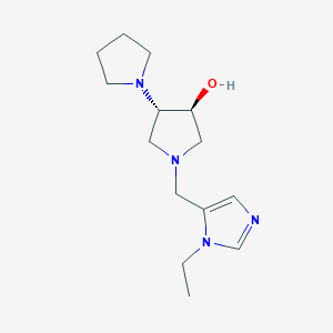 molecular formula C14H24N4O B5777530 (3'S*,4'S*)-1'-[(1-ethyl-1H-imidazol-5-yl)methyl]-1,3'-bipyrrolidin-4'-ol 