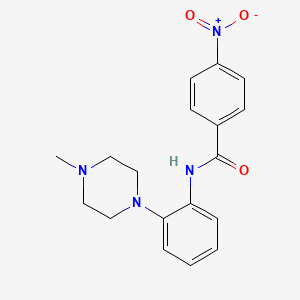 molecular formula C18H20N4O3 B5777532 N-[2-(4-methyl-1-piperazinyl)phenyl]-4-nitrobenzamide 