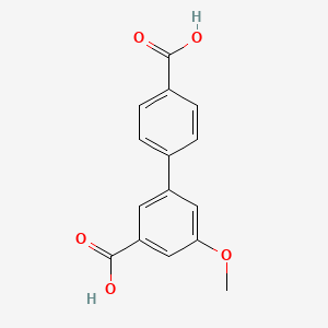 molecular formula C15H12O5 B577754 3-(4-Carboxyphenyl)-5-methoxybenzoic acid CAS No. 1261931-39-8