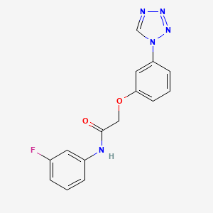 molecular formula C15H12FN5O2 B5777543 N-(3-fluorophenyl)-2-[3-(1H-tetrazol-1-yl)phenoxy]acetamide 