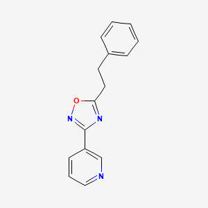 molecular formula C15H13N3O B5777561 3-[5-(2-phenylethyl)-1,2,4-oxadiazol-3-yl]pyridine 