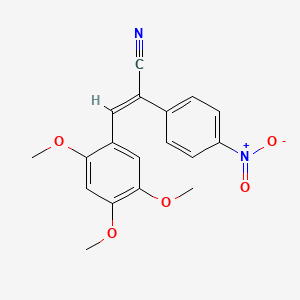 molecular formula C18H16N2O5 B5777569 2-(4-nitrophenyl)-3-(2,4,5-trimethoxyphenyl)acrylonitrile 