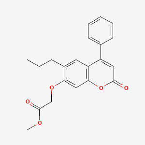 methyl [(2-oxo-4-phenyl-6-propyl-2H-chromen-7-yl)oxy]acetate