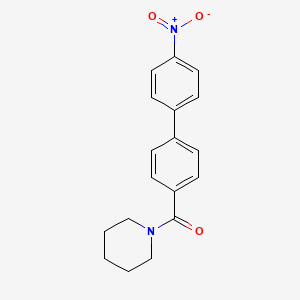 molecular formula C18H18N2O3 B577758 1-{[4-(4-硝基苯基)苯基]羰基}哌啶 CAS No. 1355246-86-4