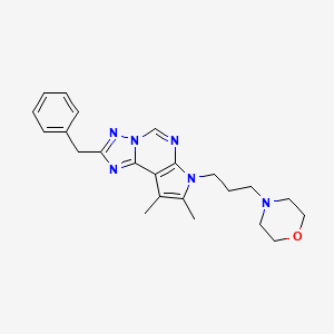 molecular formula C23H28N6O B5777587 2-benzyl-8,9-dimethyl-7-[3-(4-morpholinyl)propyl]-7H-pyrrolo[3,2-e][1,2,4]triazolo[1,5-c]pyrimidine 