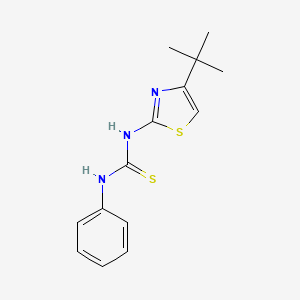 molecular formula C14H17N3S2 B5777590 N-(4-tert-butyl-1,3-thiazol-2-yl)-N'-phenylthiourea 