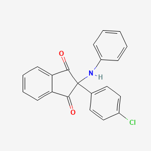 molecular formula C21H14ClNO2 B5777603 2-anilino-2-(4-chlorophenyl)-1H-indene-1,3(2H)-dione 