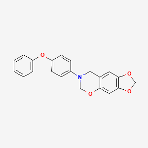 molecular formula C21H17NO4 B5777608 7-(4-phenoxyphenyl)-7,8-dihydro-6H-[1,3]dioxolo[4,5-g][1,3]benzoxazine 