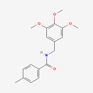 molecular formula C18H21NO4 B5777642 4-methyl-N-(3,4,5-trimethoxybenzyl)benzamide 