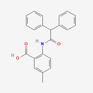 molecular formula C22H19NO3 B5777647 2-[(diphenylacetyl)amino]-5-methylbenzoic acid 