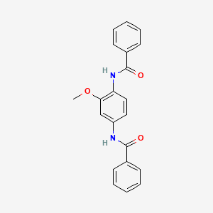 molecular formula C21H18N2O3 B5777651 N,N'-(2-methoxy-1,4-phenylene)dibenzamide 