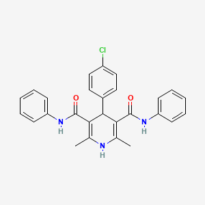 molecular formula C27H24ClN3O2 B5777671 4-(4-chlorophenyl)-2,6-dimethyl-N,N'-diphenyl-1,4-dihydro-3,5-pyridinedicarboxamide CAS No. 6240-77-3