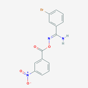 molecular formula C14H10BrN3O4 B5777679 3-bromo-N'-[(3-nitrobenzoyl)oxy]benzenecarboximidamide 