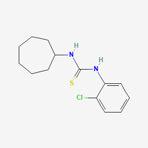 molecular formula C14H19ClN2S B5777680 N-(2-chlorophenyl)-N'-cycloheptylthiourea 