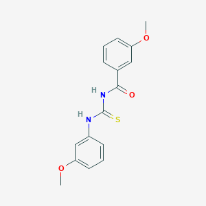 molecular formula C16H16N2O3S B5777688 3-methoxy-N-{[(3-methoxyphenyl)amino]carbonothioyl}benzamide 