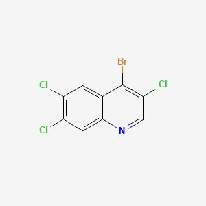 molecular formula C9H3BrCl3N B577771 4-Bromo-3,6,7-trichloroquinoline CAS No. 1210884-82-4