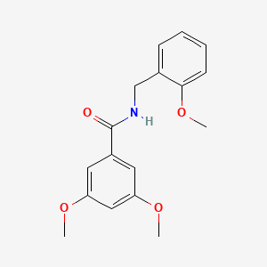 molecular formula C17H19NO4 B5777720 3,5-dimethoxy-N-(2-methoxybenzyl)benzamide 