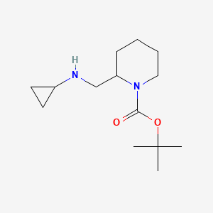 molecular formula C14H26N2O2 B577773 tert-Butyl 2-((cyclopropylamino)methyl)piperidine-1-carboxylate CAS No. 1289386-32-8